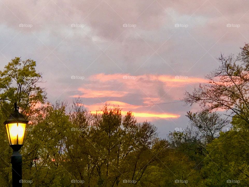 Sunset in the mountains 