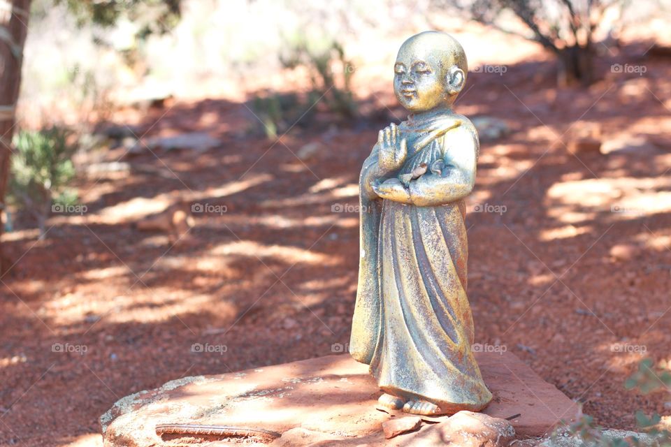 Buddhist monk statue