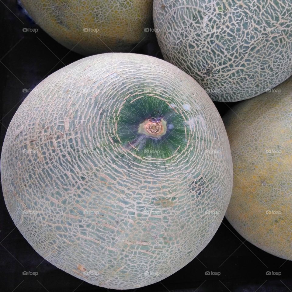 Fresh melon on the market