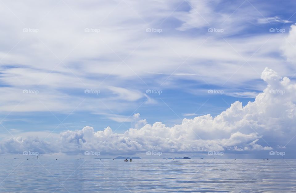 Seascape and blue sky cloud