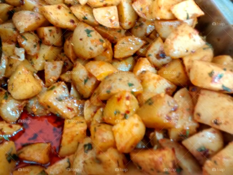 spicy potatoes. Can you imagine the smell of those spicy potatoes?