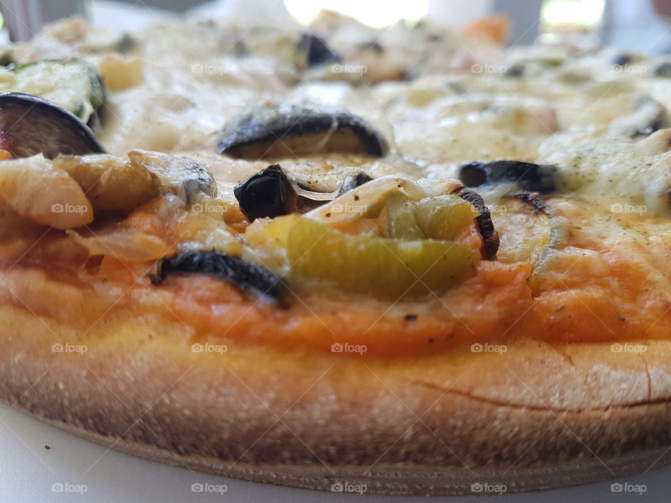 pizza vegetarian black yard food great delicious love