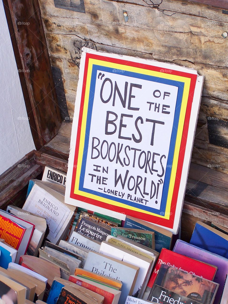 Oia bookstore in Santorini, Greece