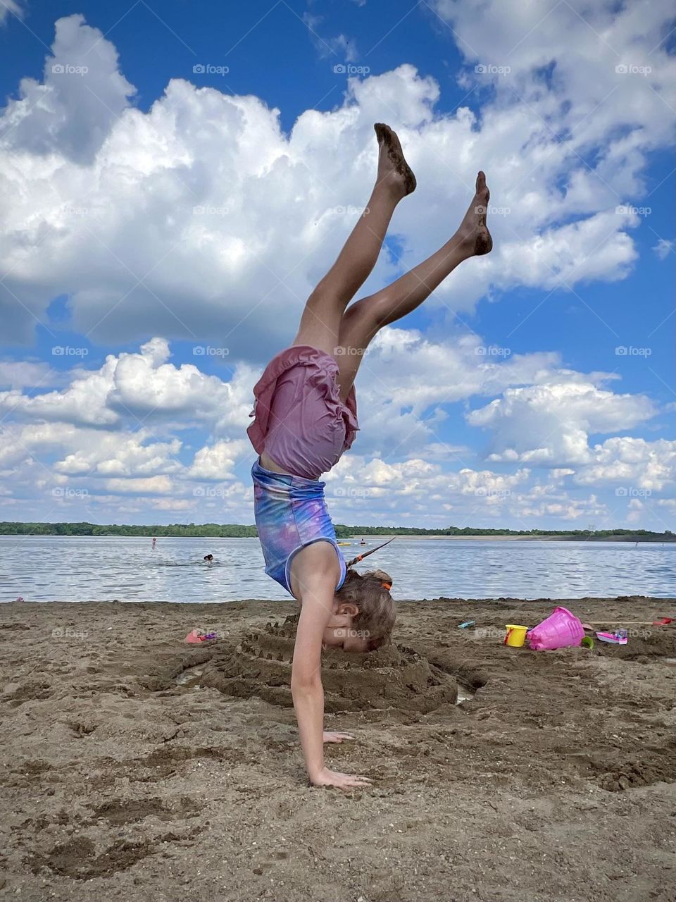 Fun summer days on the beach 