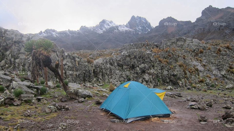 Camping at mountain