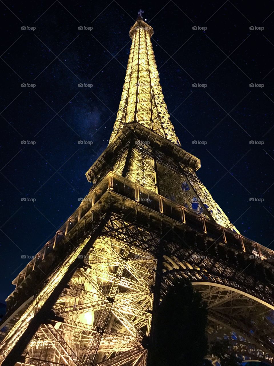 Eiffel tower & the galaxy, raise the screen brightness to see the stars