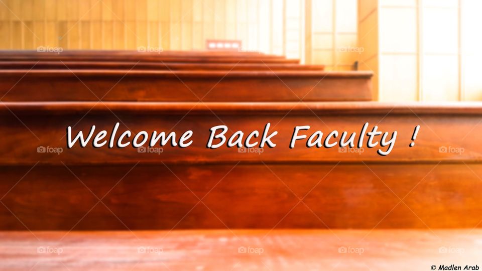welcome back Faculty