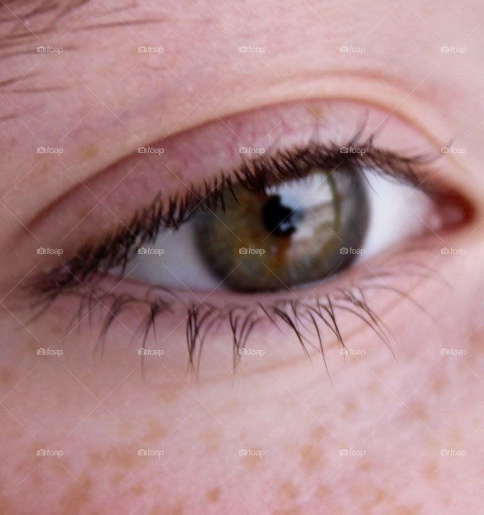 Close-up of girls eyes