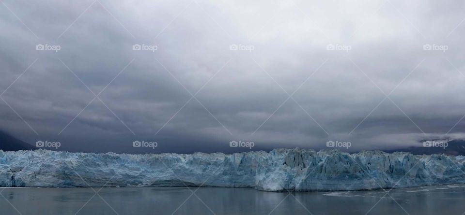 Foggy glaciers