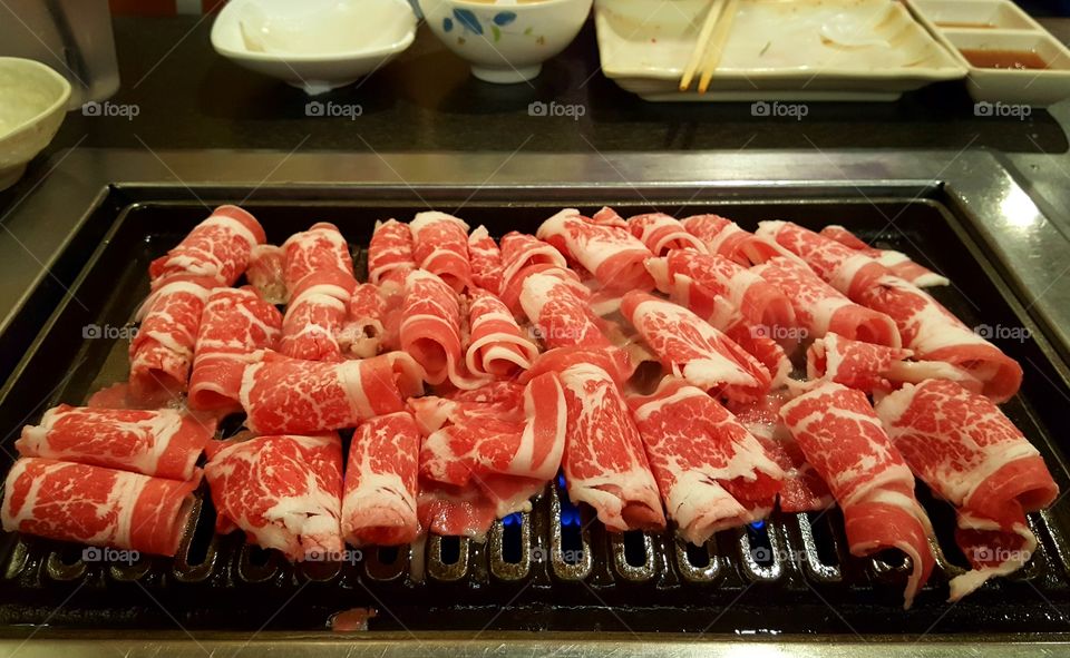 Beef Belly and sliced of red meat