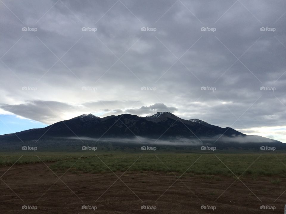 Mountain. Clouds