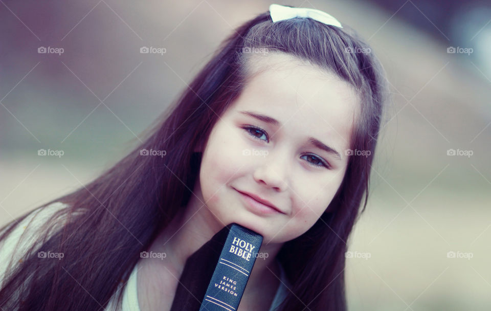 Pretty Girl with her Bible