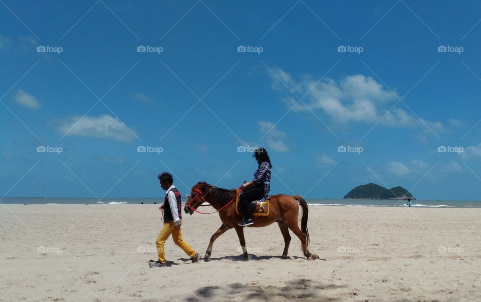 ride a horse on the beach