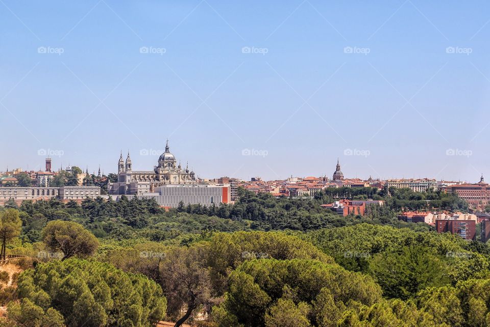 Beautiful view over Madrid 