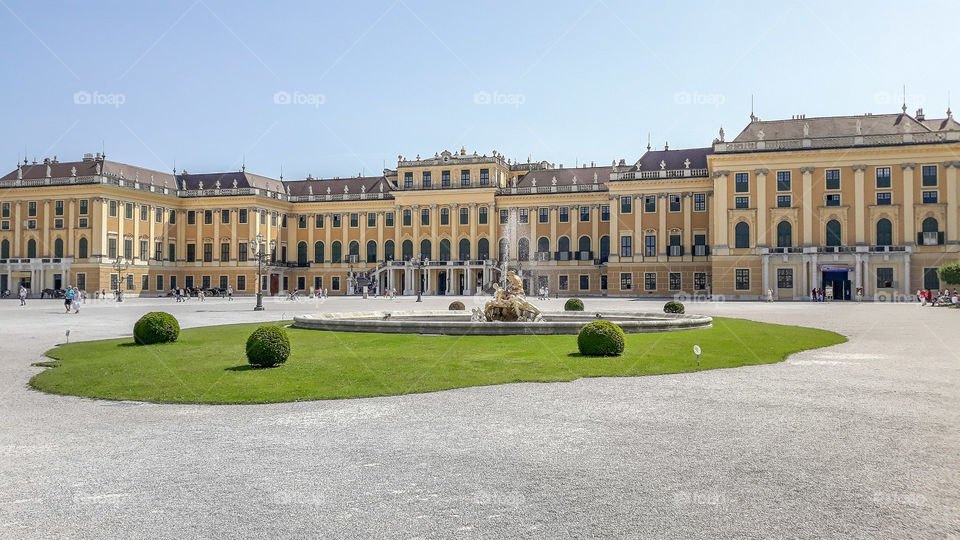 View of Schönbrunn Palace in Vienna.
