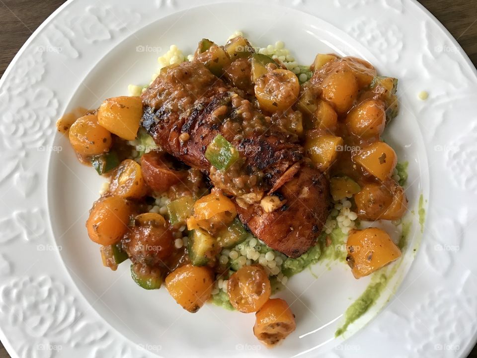 Brown sugar crusted king salmon 