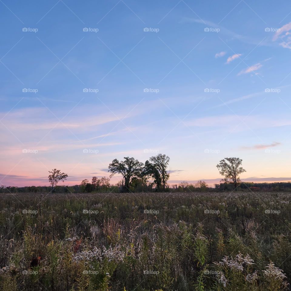 Sunset across the fields II