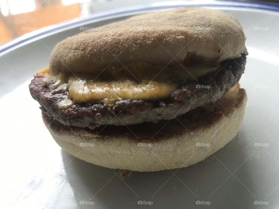 Pic of a melted Cheese burger