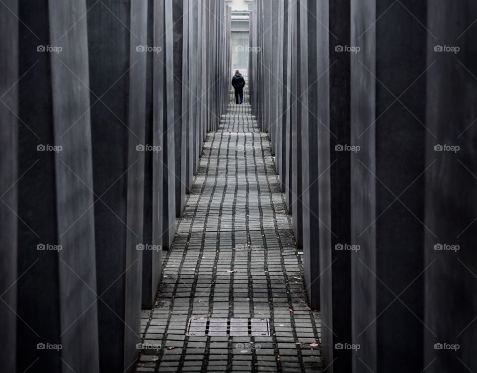 Lines at the holocaust memorial in Berlin
