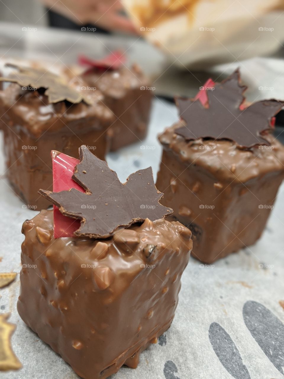 cackes with chocolate decor