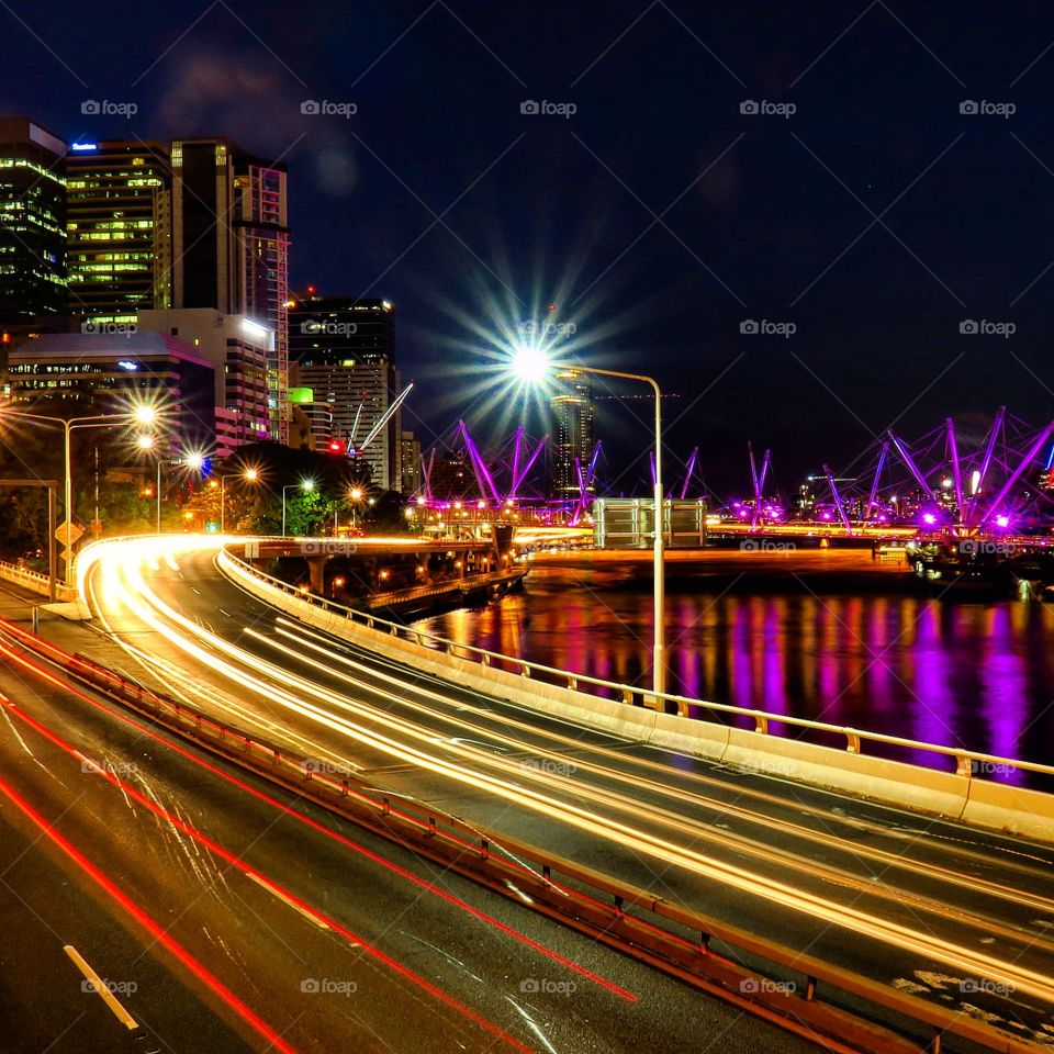 Brisbane lights by night