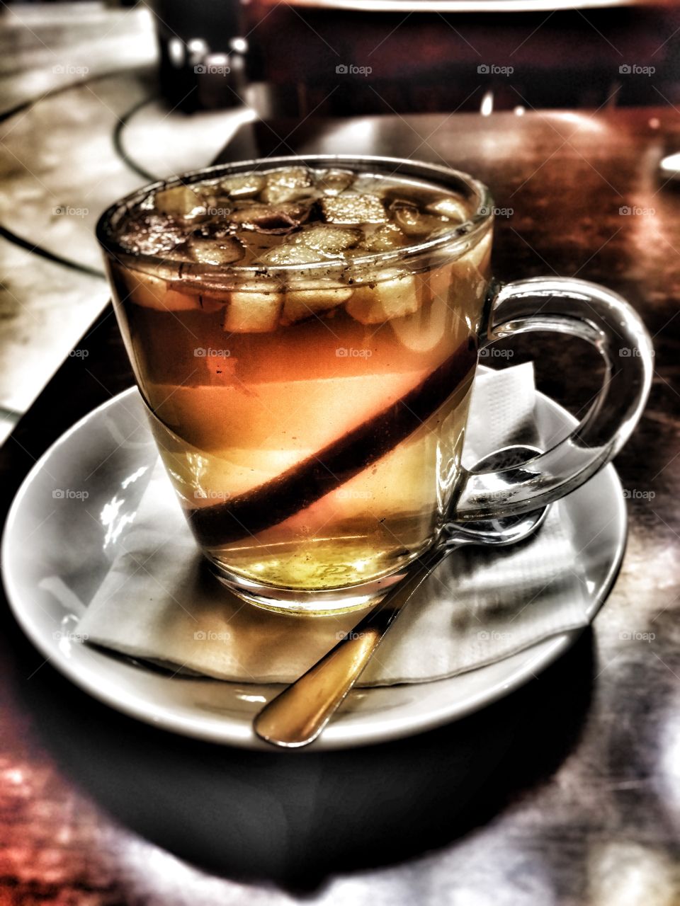 Apple cider with cinnamon 