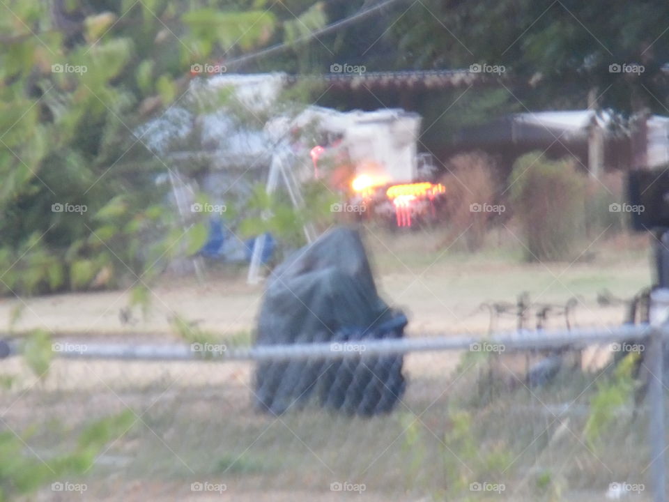 beware the grim reaper 2. This is a picture of my neighbors back yard. 👣 🚶 🏃 🔥 💨