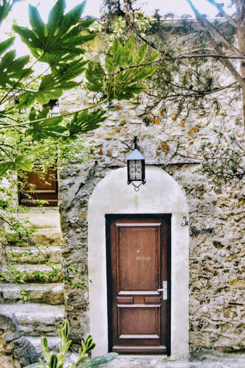 Rustic Entryway in medieval Eze Village - France