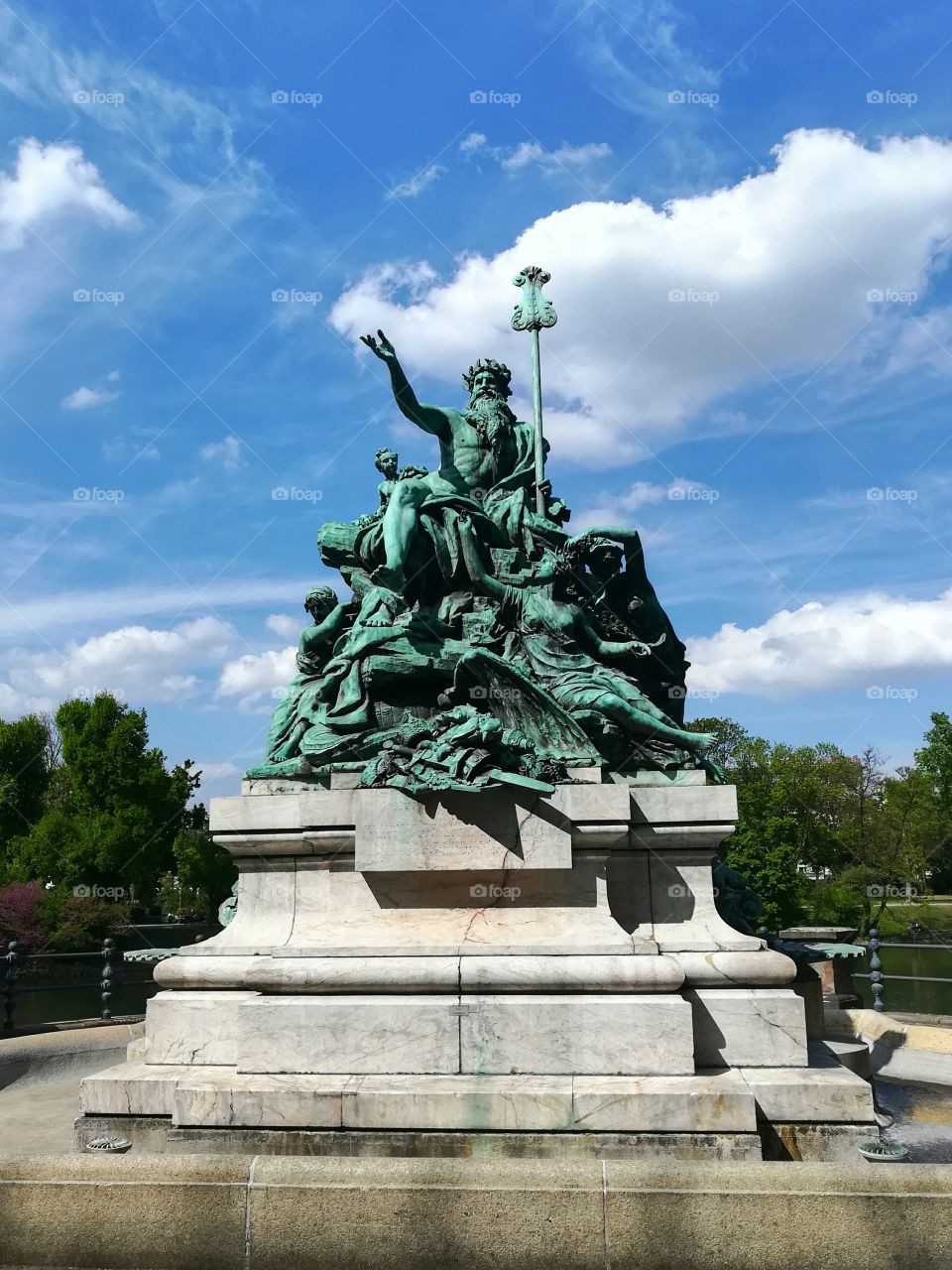 Fountain, Düsseldorf. Father Rhine with his daughters