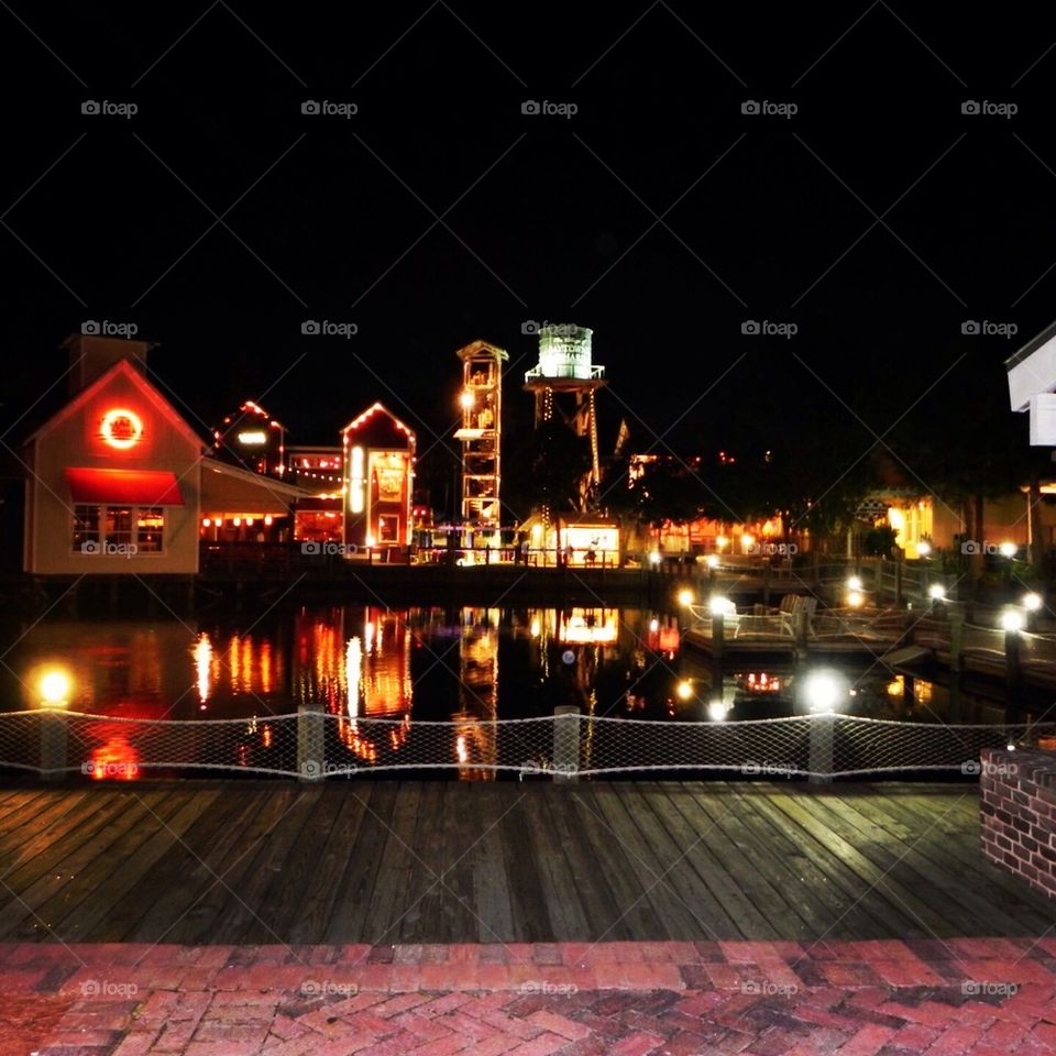 Baytowne Wharf. Baytowne wharf in Sandestin Florida at night
