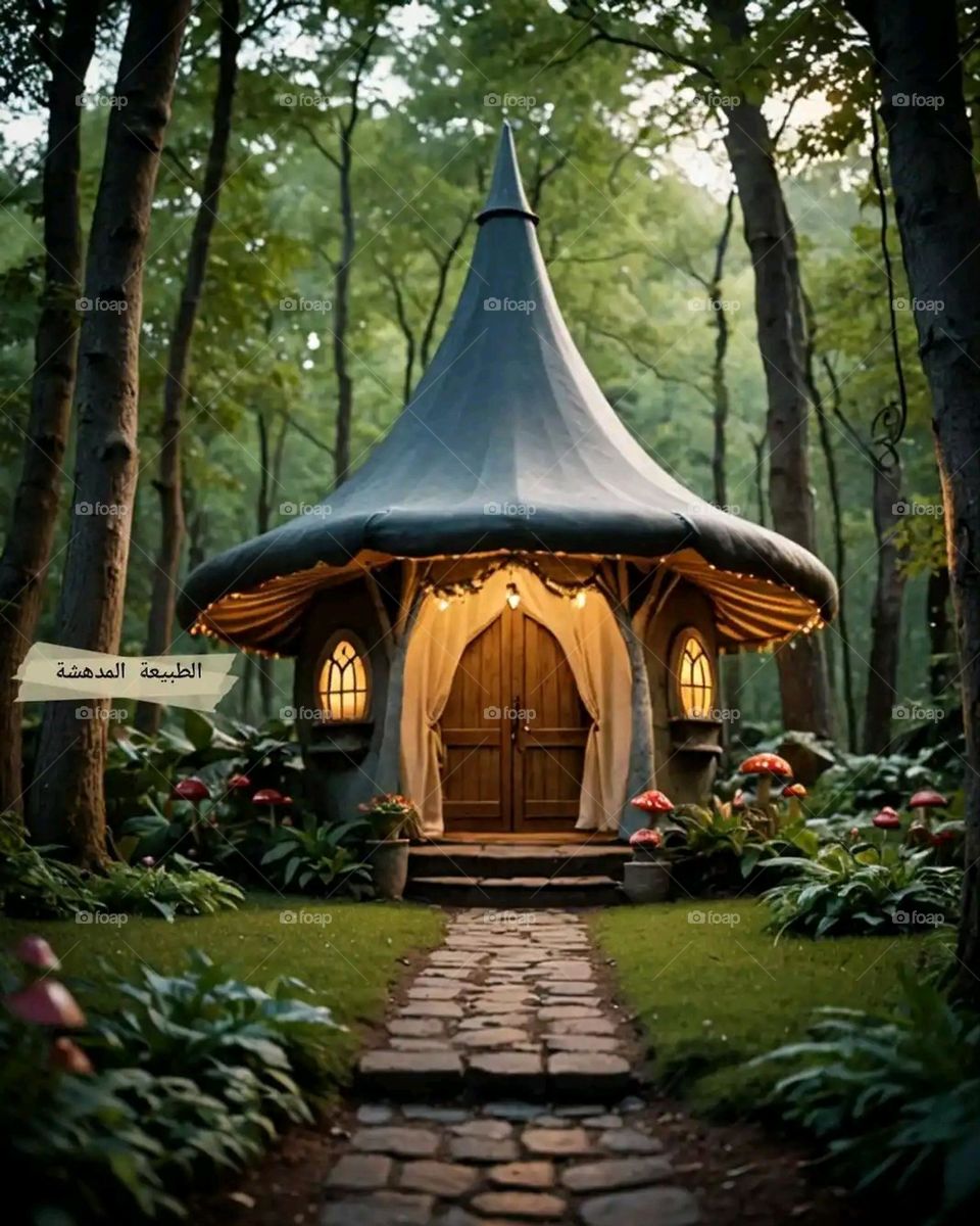 Glory be to God, the magnificent and picturesque view and the natural green trees are a view that is nothing more wonderful than it