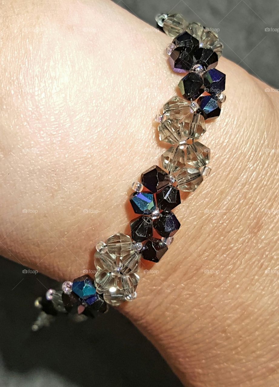 Swarovski crystals  weaving