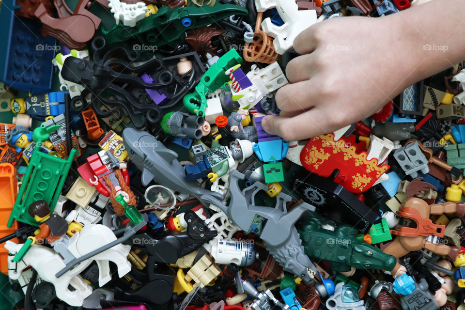 Pile of Lego pieces