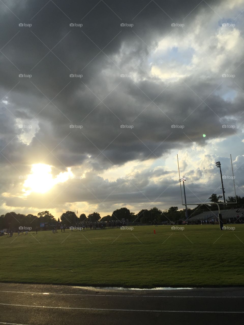 Sunset before the game