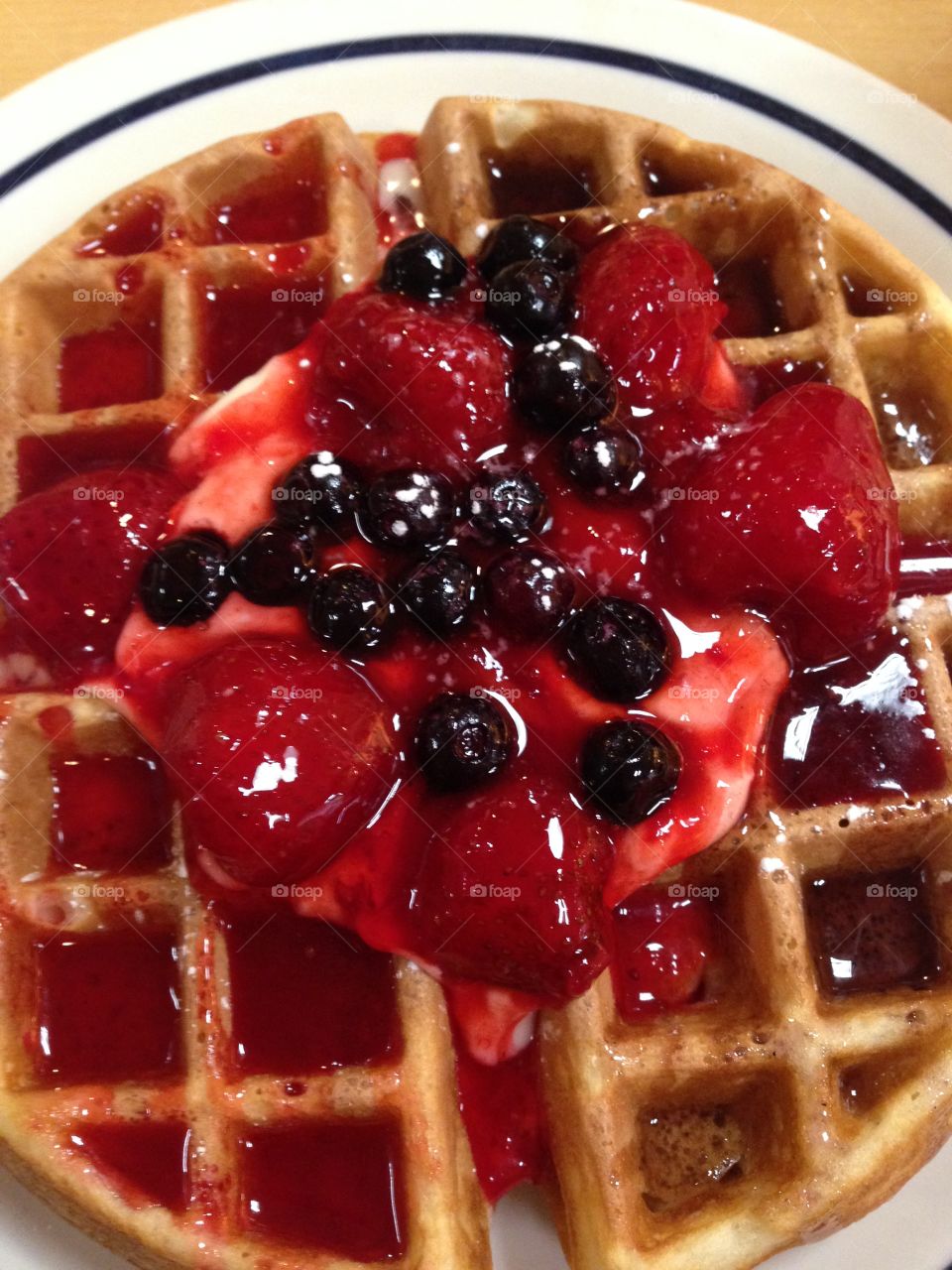 Waffle Heaven. IHOP berries and cream waffle. A thing of beauty!
