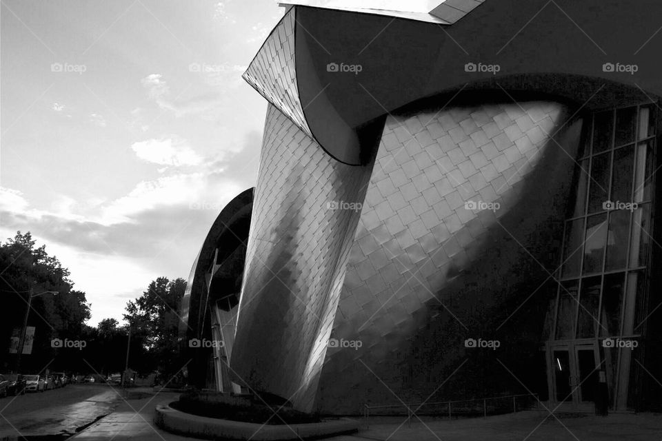 Architecture building in black and white