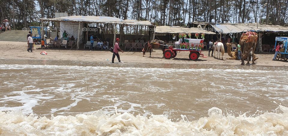 jampore beach, daman, gujarat, india