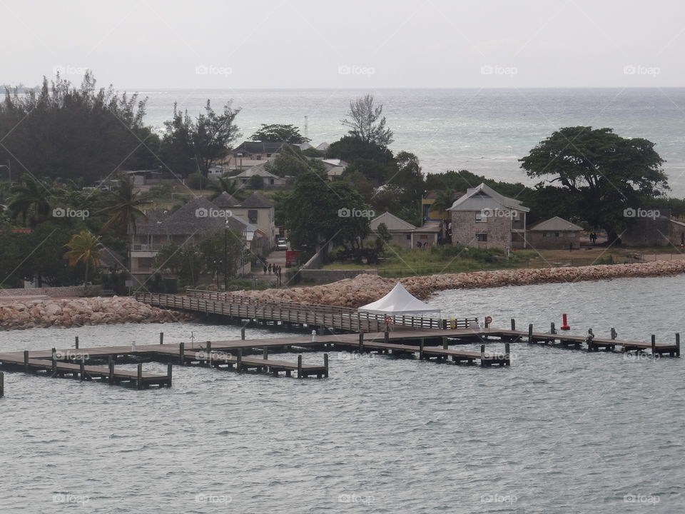Ocean Dock. View from ship