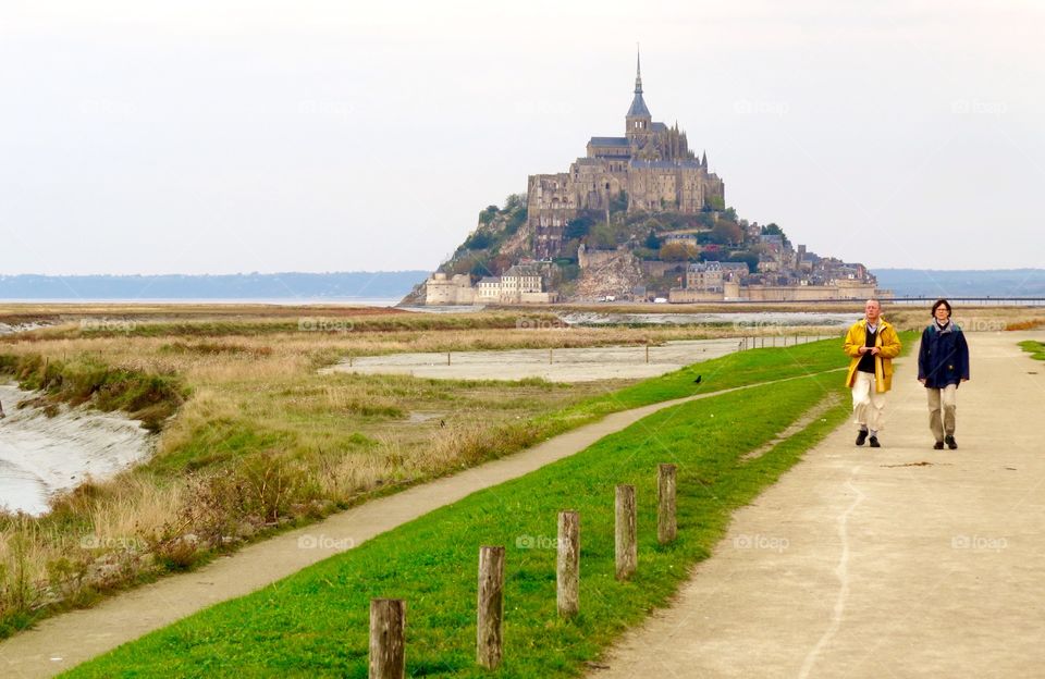 Autumn walk in Mont Saint-Michel