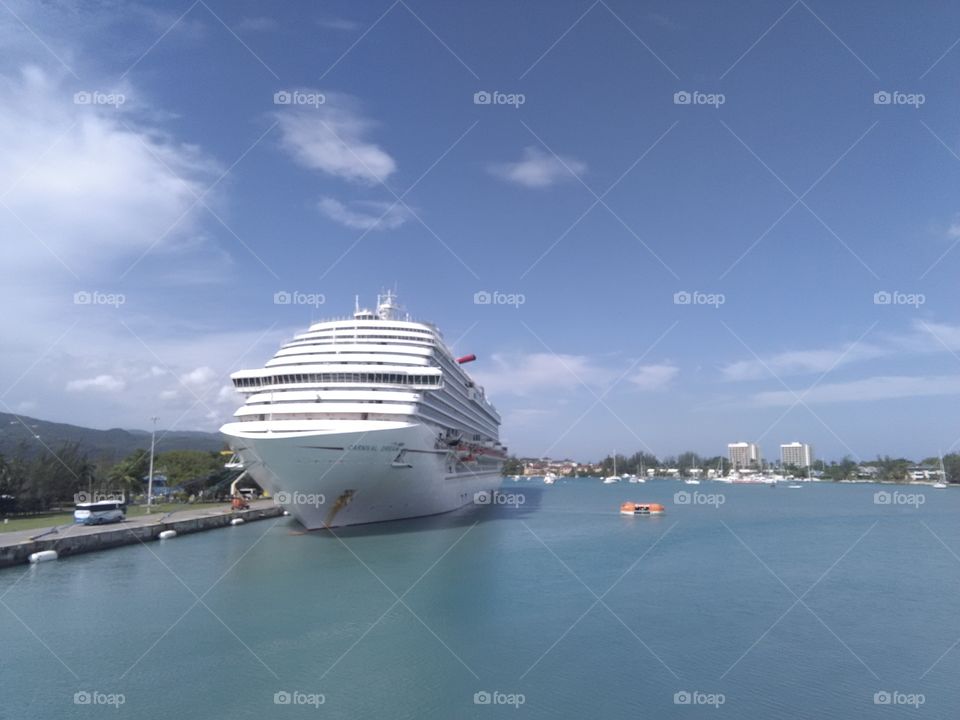 port, sea, sunny, cruise, ship, dock, Jamaica