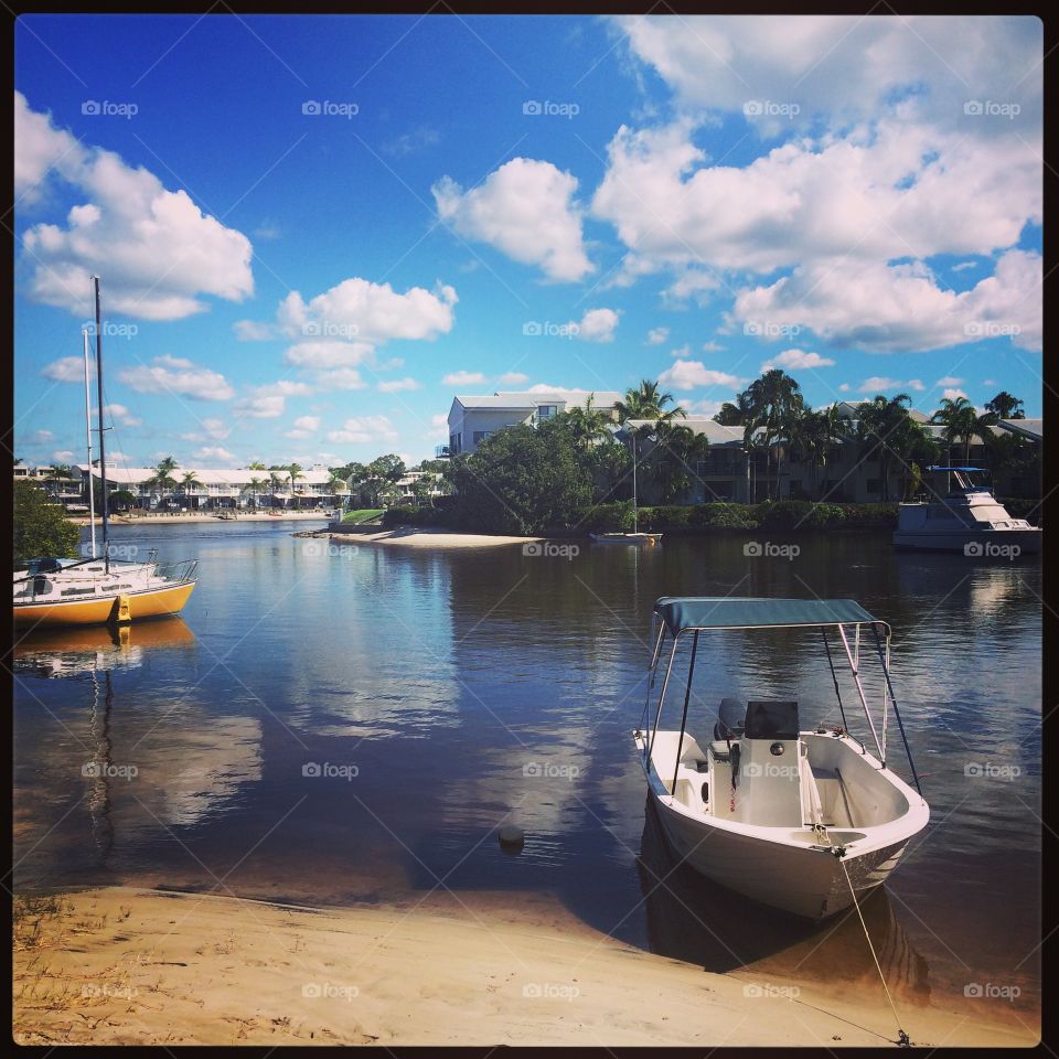 Boats and reflections . Noosa drives on the Sunshine Coast finding beauty everywhere 