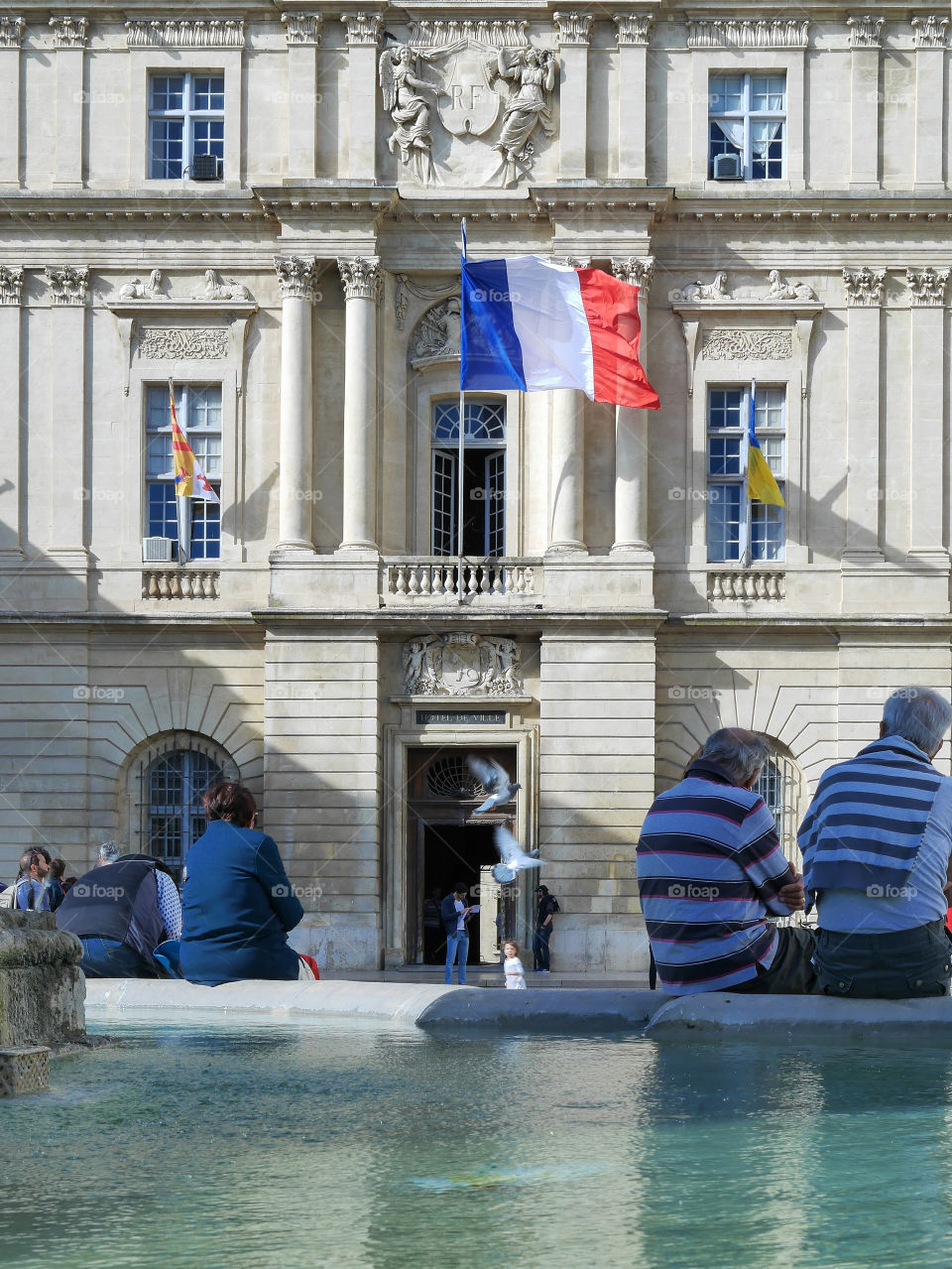 flag in Arles (France)