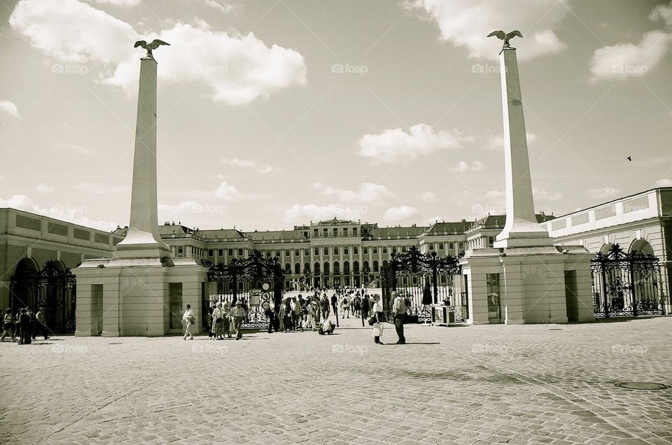 Schonbrunn Palace entrance, Vienna, Austria