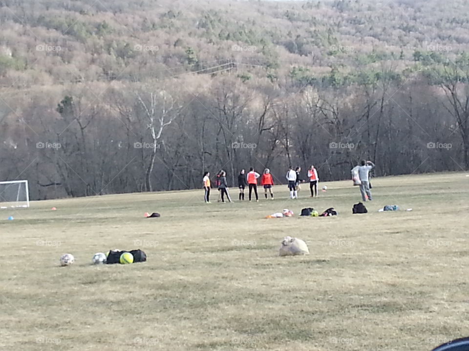 First soccer practice of spring