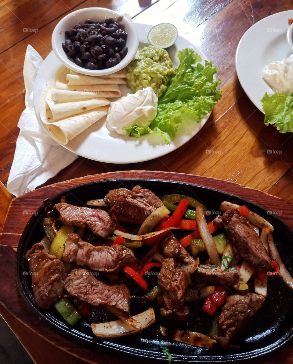 Fajitas Mexican food