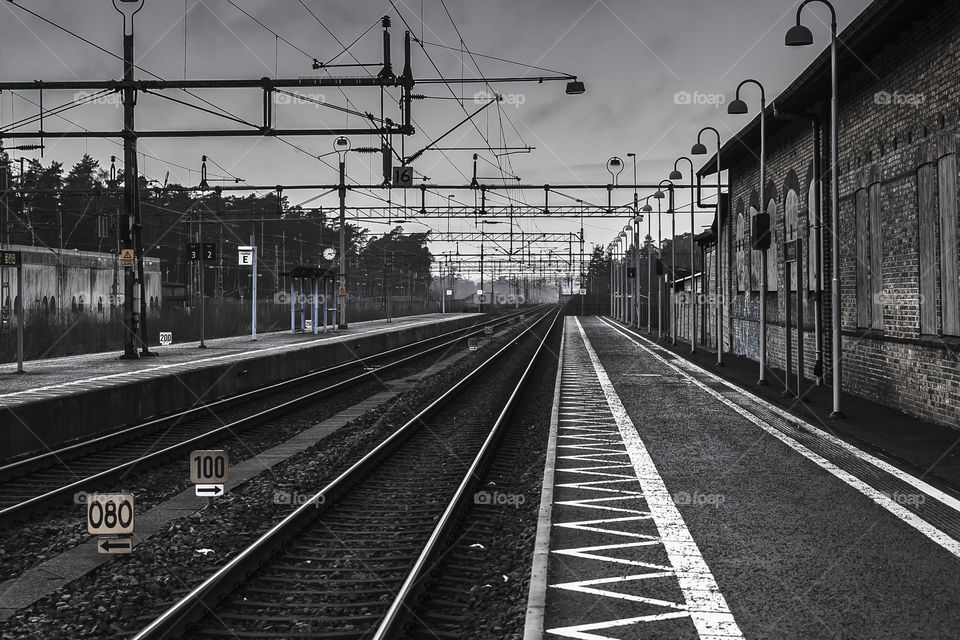 So far. The station in Engelholm. Ah the light at the end of a road(rail), sadly dangerous to walk there hehu.