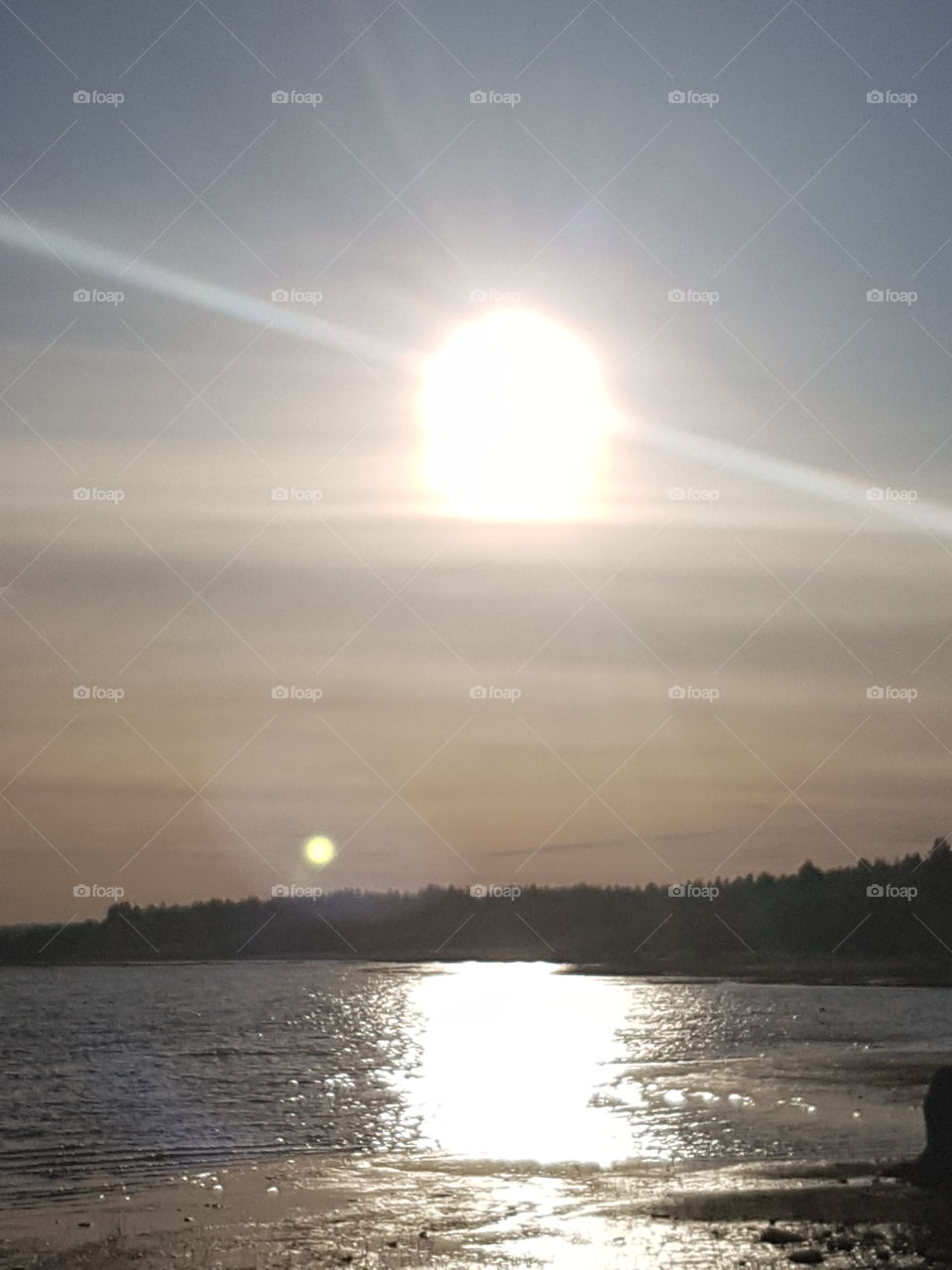 vacker kväll solnedgång