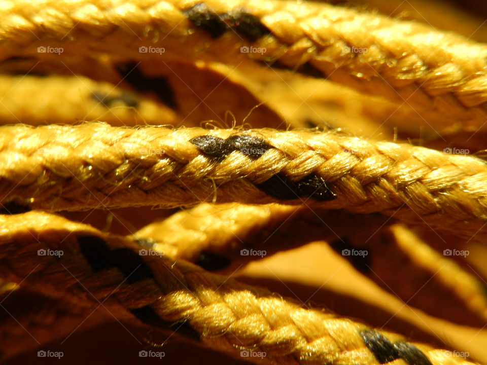 Close-up of yellow rope
