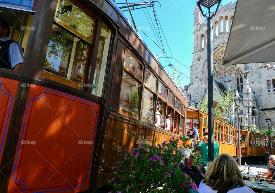 historic tramway in Soller. Mallorca. Baleares