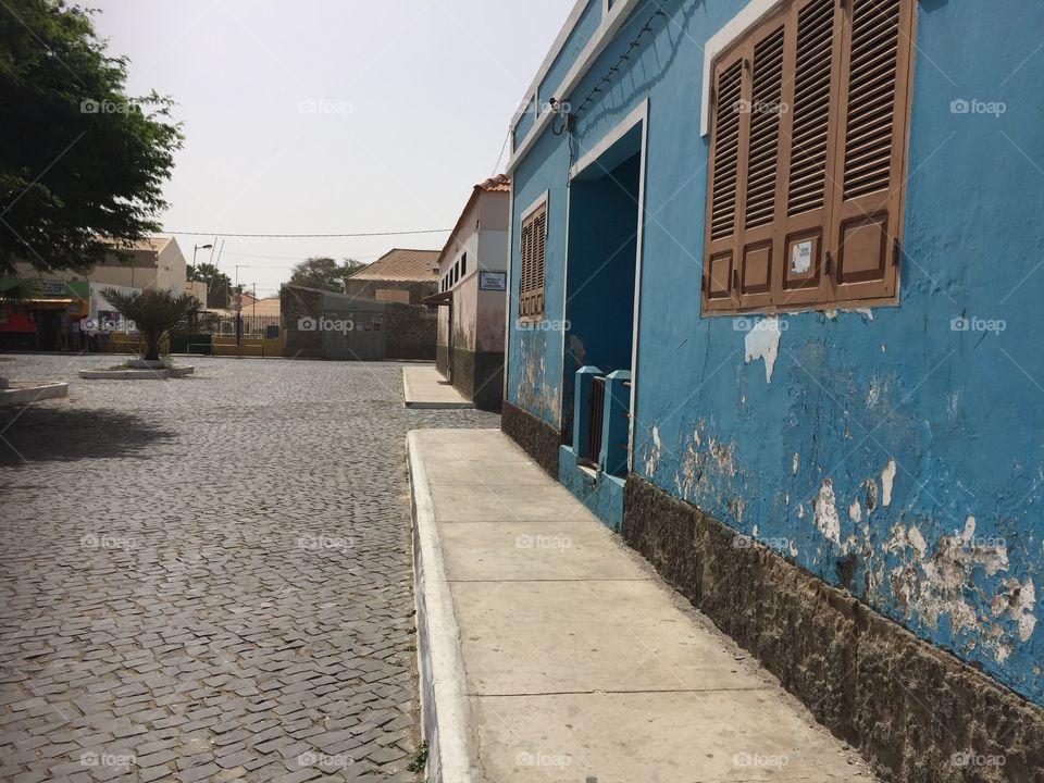 Road in Santa Maria Cape Verde